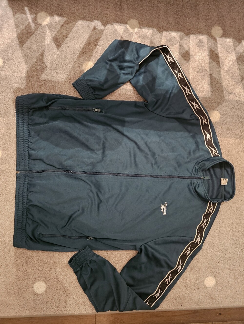 Reebok Vector Tape Track Jacket – Green/Teal – Men's XL